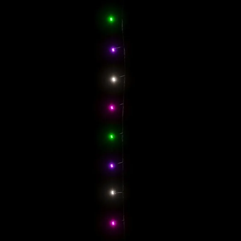 LED lempučių girlianda, 30m, PVC, 300 pastelinių spalvotų LED
