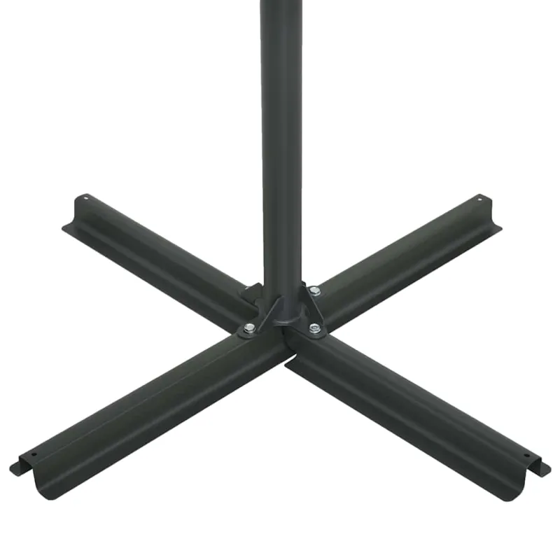 Lauko skėtis nuo saulės su aliuminio stulpu, mėlynas, 460x270cm