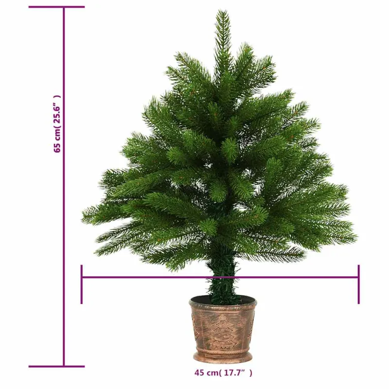 Dirbtinė apšviesta Kalėdų eglutė su žaisliukais, žalia, 65cm