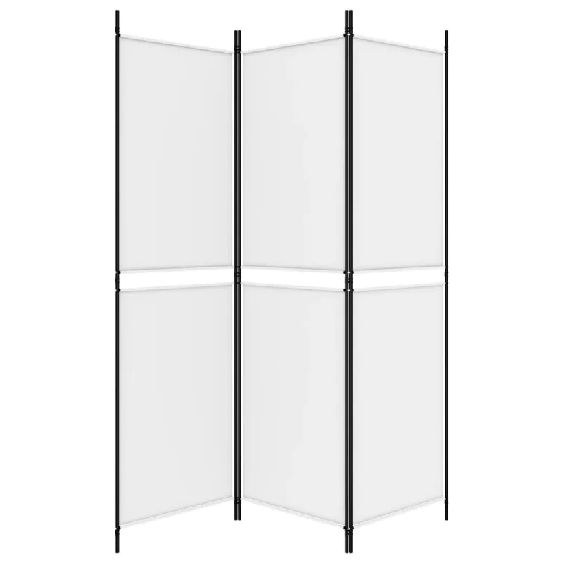 Kambario pertvara, 3 dalių, baltos spalvos, 150x180cm, audinys