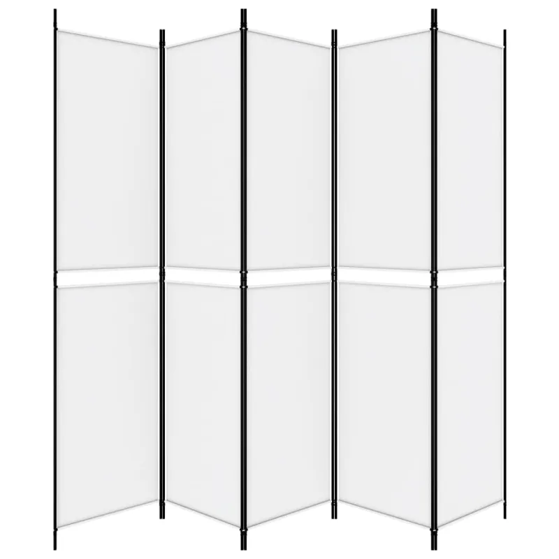 Kambario pertvara, 5 dalių, baltos spalvos, 250x220cm, audinys