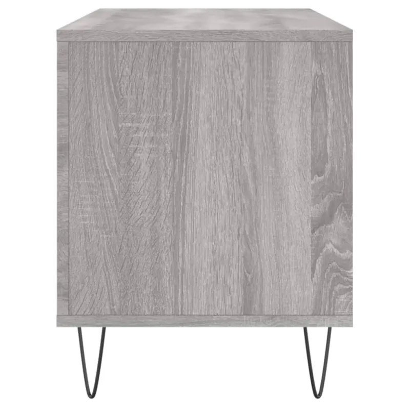 Vinilinių plokštelių spintelė, pilka, 100x38x48cm, mediena