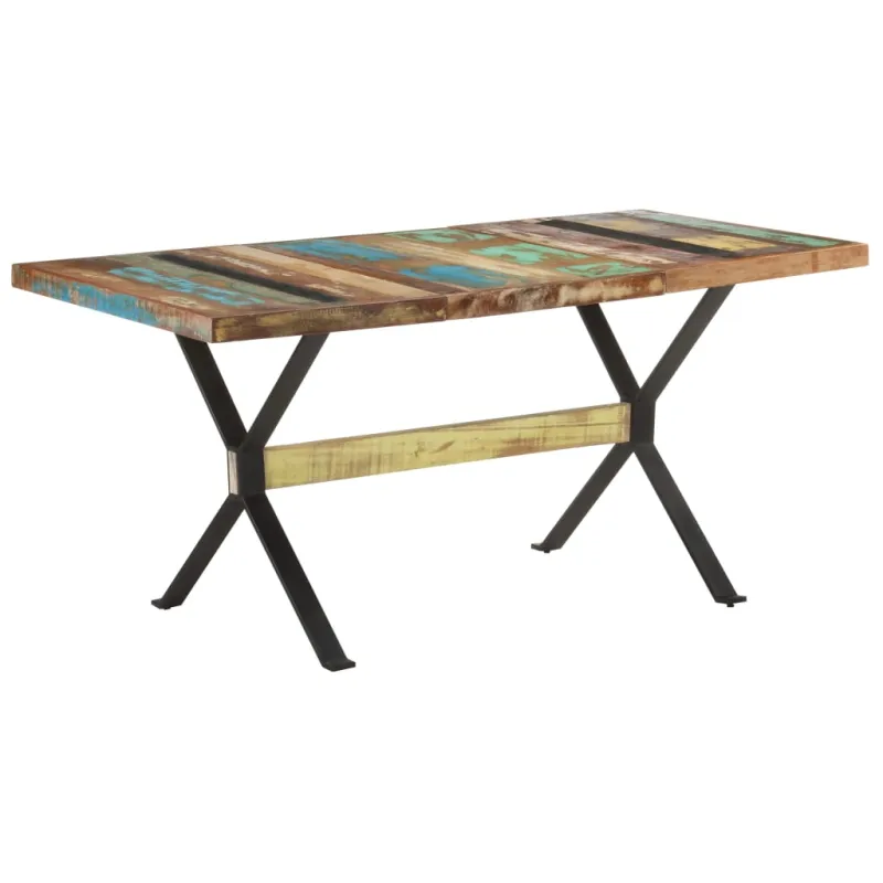 Valgomojo stalas, 160x80x76cm, perdirbtos medienos masyvas