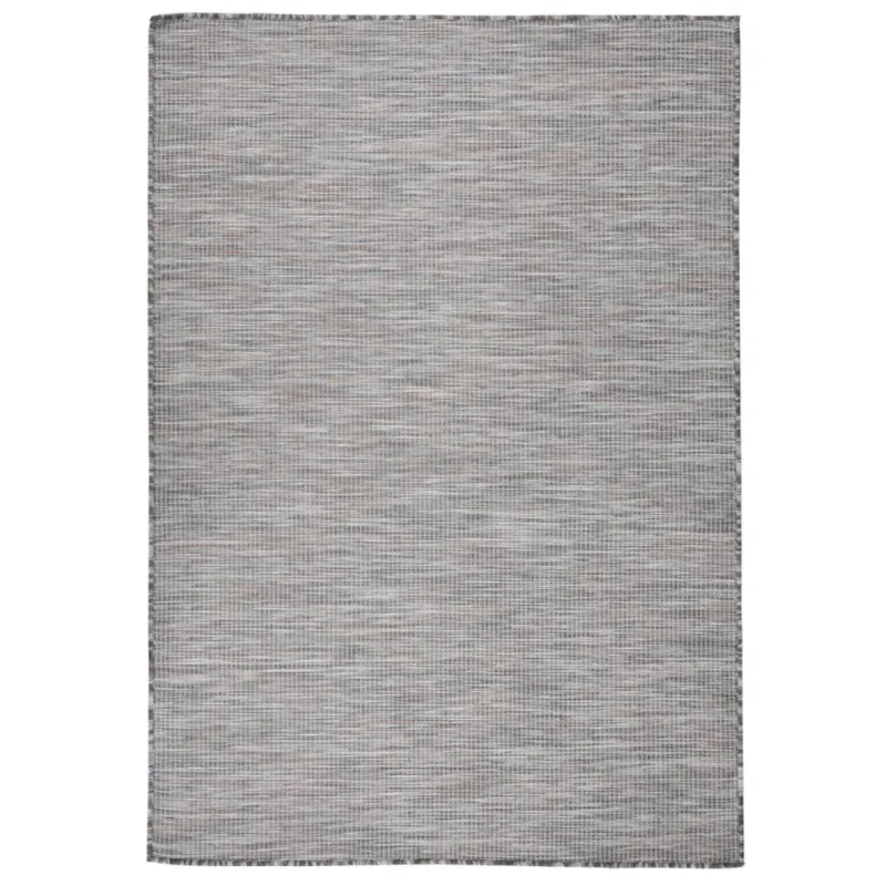 Lauko kilimėlis, rudas ir mėlyna, 160x230cm, plokščio pynimo