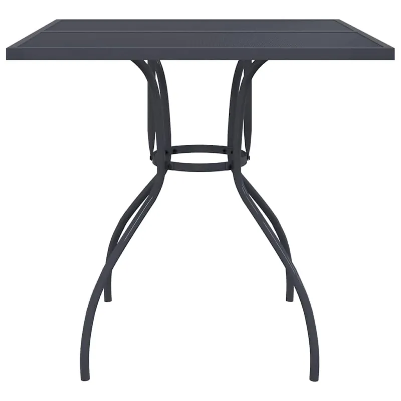 Sodo stalas, antracito, 80x80x72,5cm, plienas, tinklelis