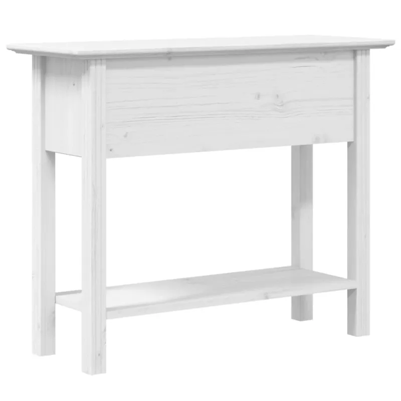 Konsolinis staliukas BODO, baltas, 91x35x74 cm, pušies masyvas