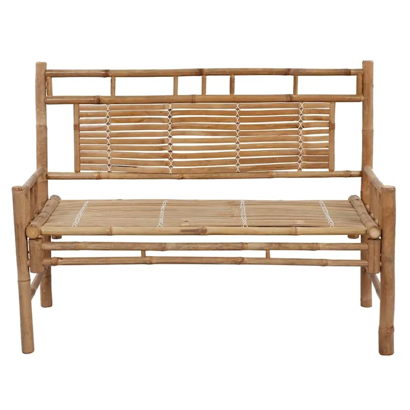 Sodo suoliukas su pagalvėle, 120cm, bambukas (41504+314081)