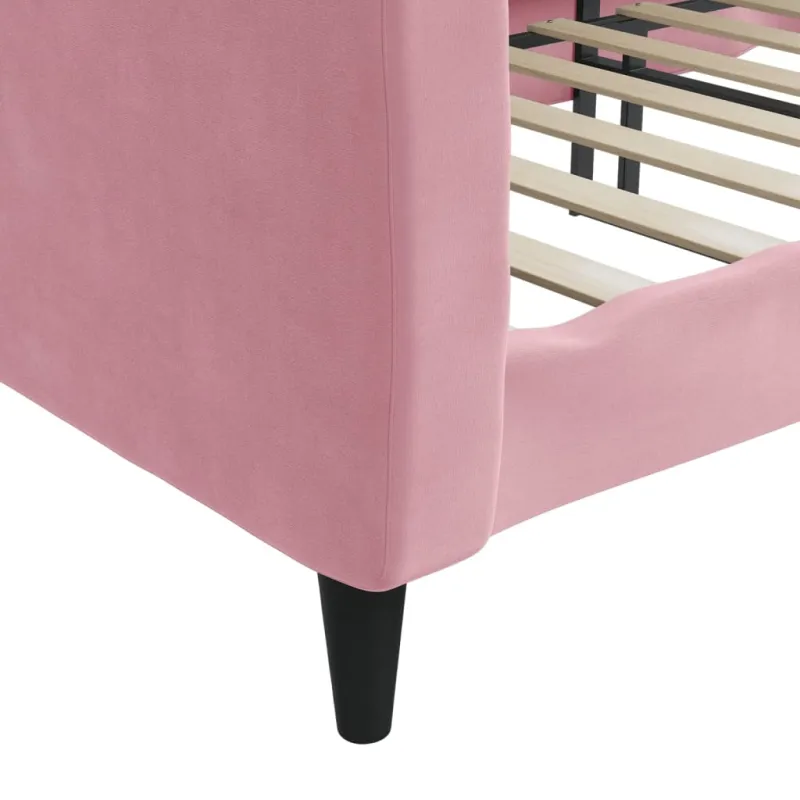 Sofa, rožinės spalvos, 100x200cm, aksomas