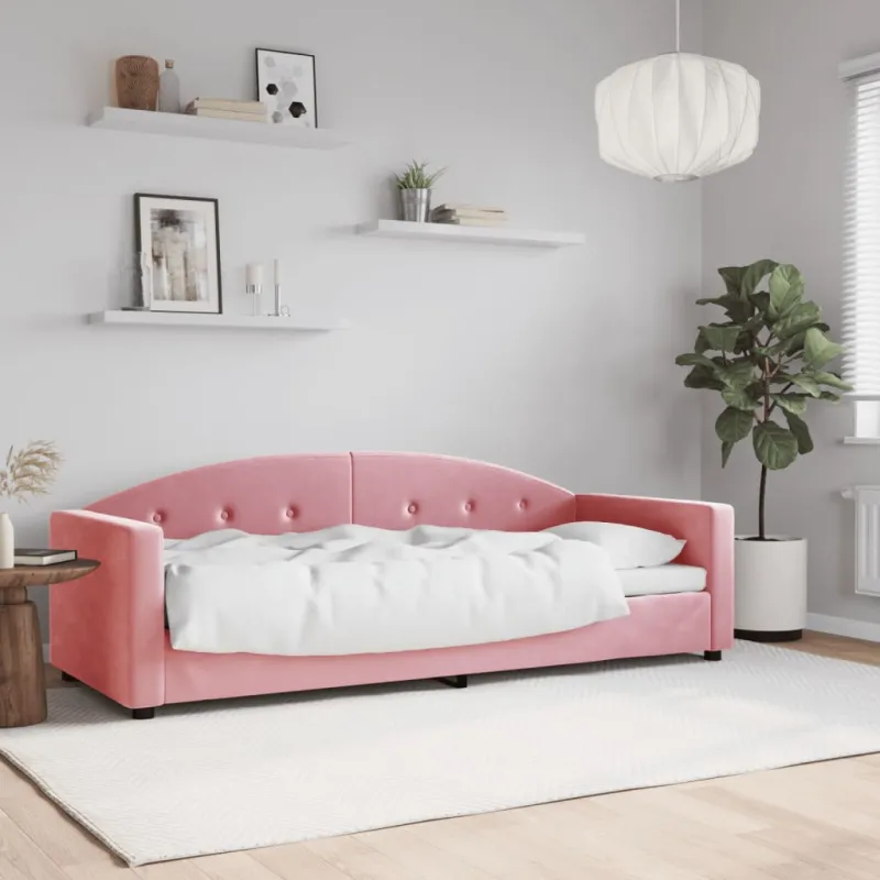 Sofa, rožinės spalvos, 80x200cm, aksomas