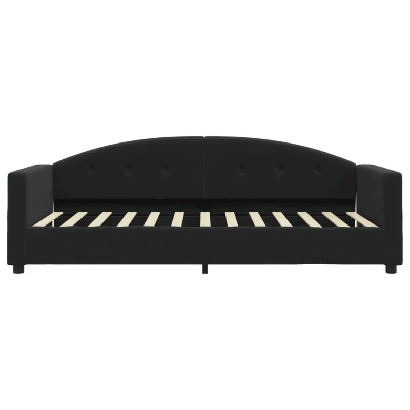 Sofa, juodos spalvos, 90x190cm, aksomas