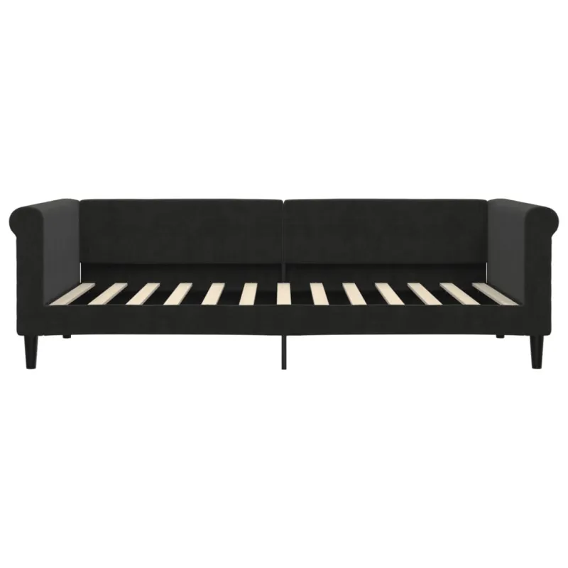 Sofa, juodos spalvos, 90x200cm, aksomas