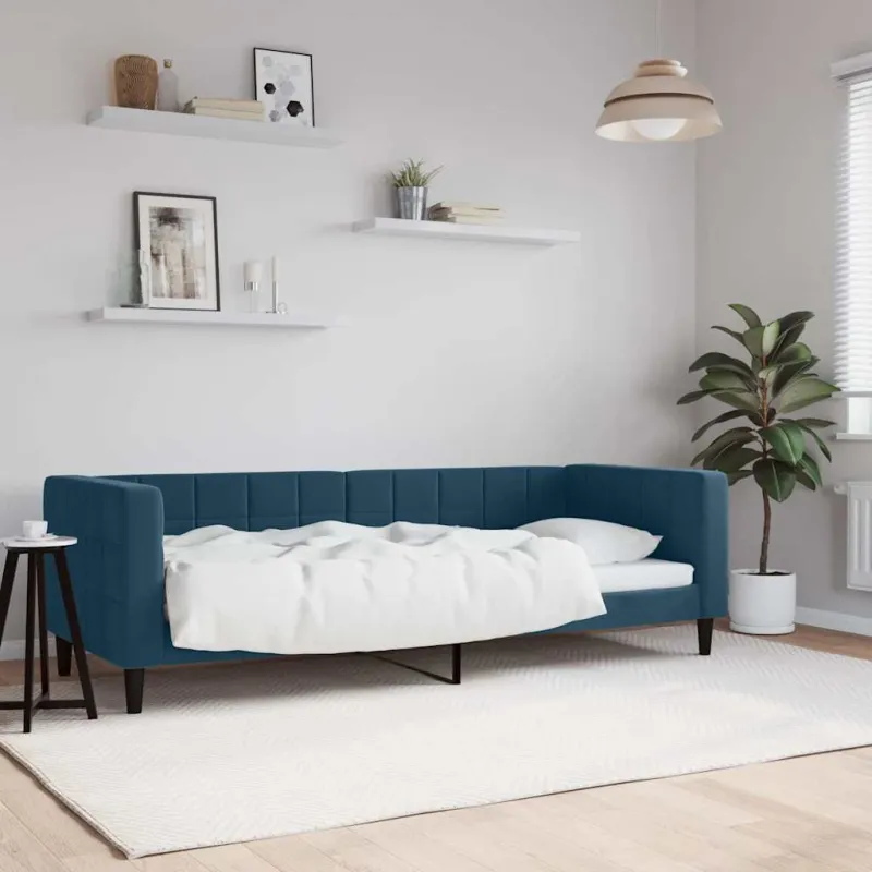 Sofa, mėlynos spalvos, 80x200cm, aksomas