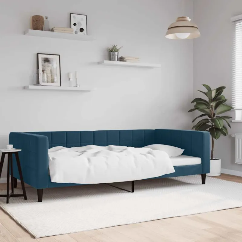 Sofa, mėlynos spalvos, 100x200cm, aksomas