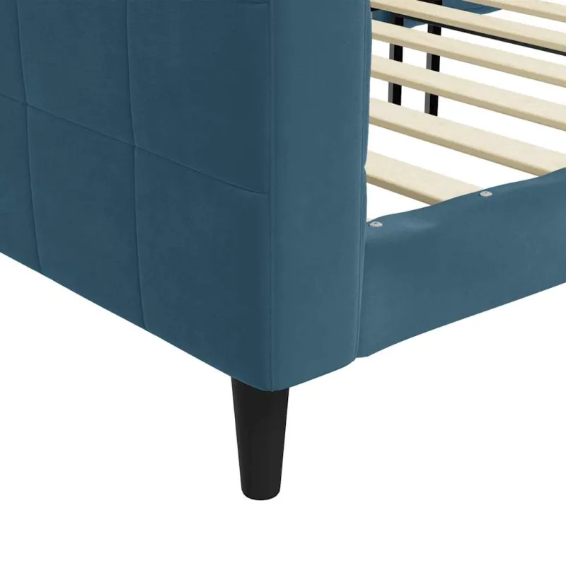 Sofa, mėlynos spalvos, 100x200cm, aksomas