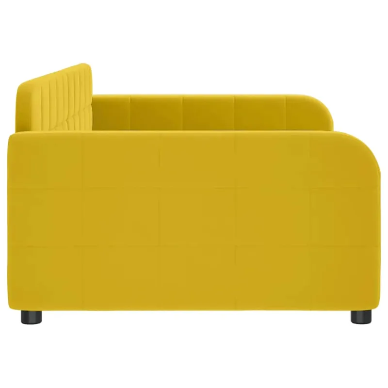 Sofa, geltonos spalvos, 90x200cm, aksomas