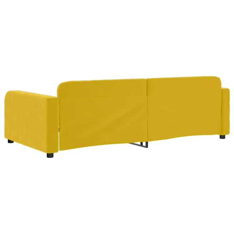 Sofa, geltonos spalvos, 90x200cm, aksomas