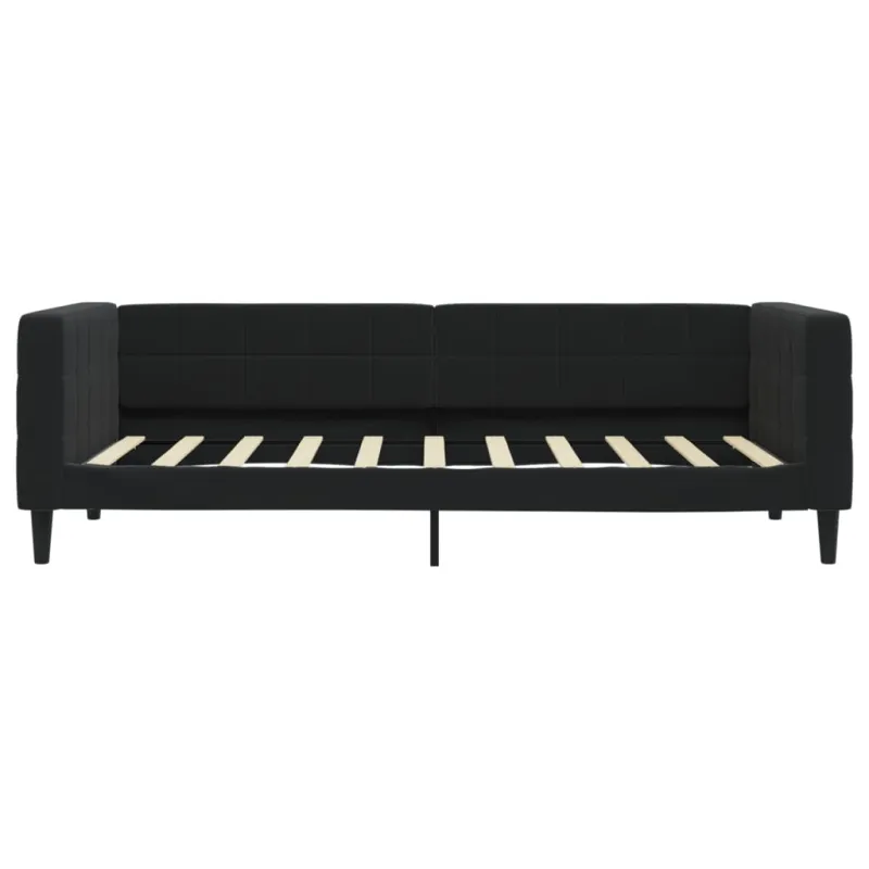 Sofa, juodos spalvos, 90x190cm, aksomas