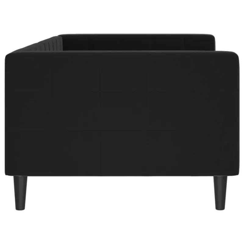 Sofa, juodos spalvos, 90x190cm, aksomas