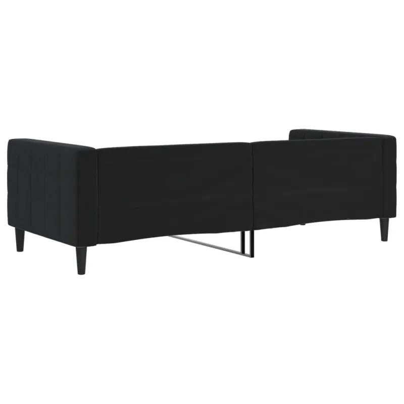 Sofa, juodos spalvos, 90x190cm, aksomas