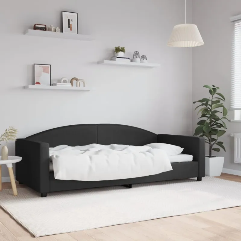 Sofa, juodos spalvos, 90x200cm, audinys