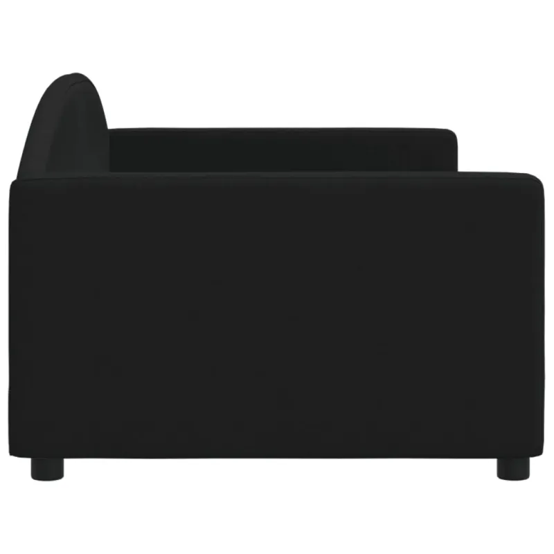Sofa, juodos spalvos, 90x200cm, audinys