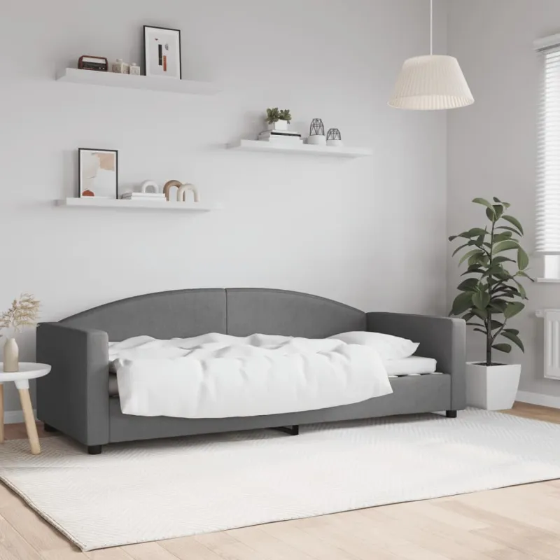 Sofa, tamsiai pilkos spalvos, 80x200cm, audinys