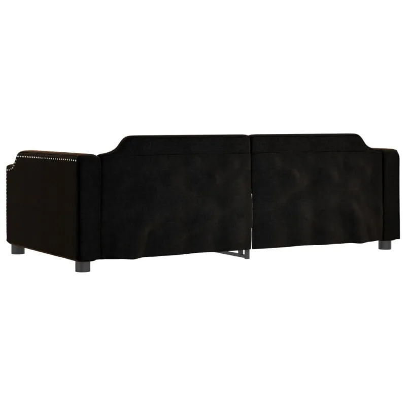 Sofa, juodos spalvos, 90x190cm, audinys