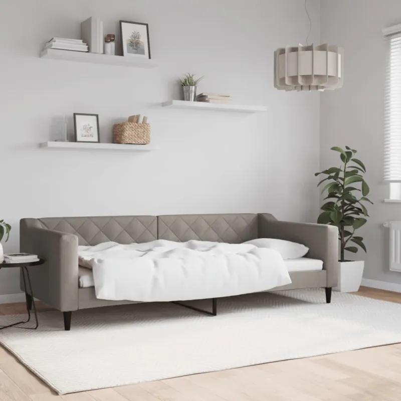 Sofa, taupe spalvos, 90x200cm, audinys
