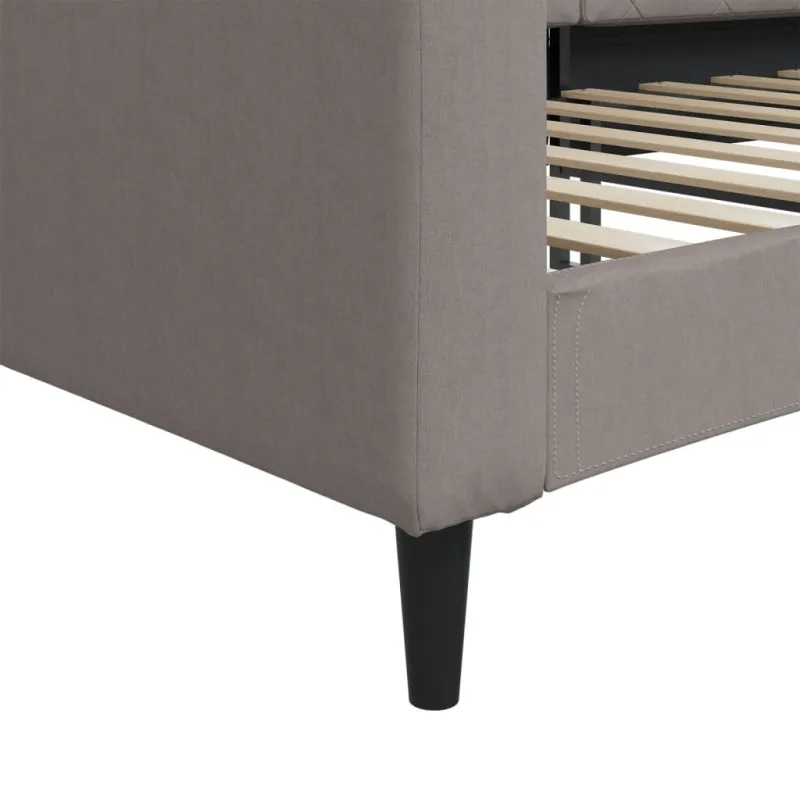 Sofa, taupe spalvos, 90x200cm, audinys