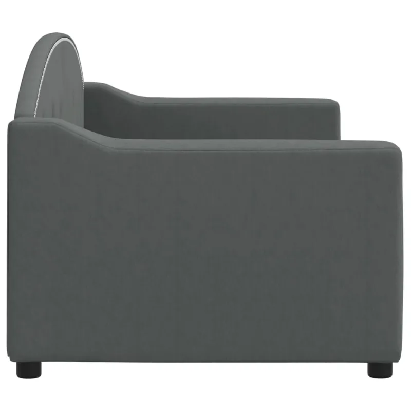 Sofa, tamsiai pilkos spalvos, 80x200cm, audinys