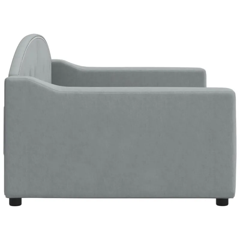 Sofa, šviesiai pilkos spalvos, 90x190cm, audinys