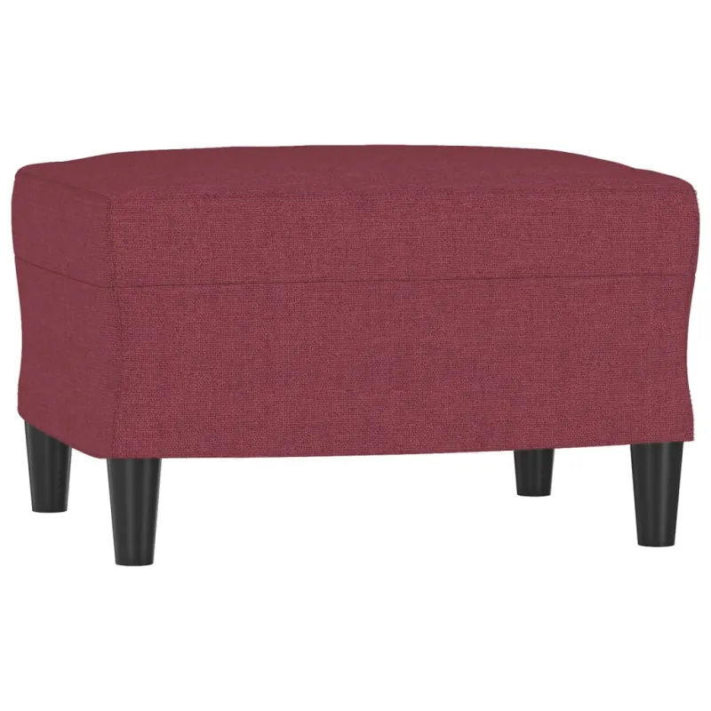 Trivietė sofa su pakoja, raudonojo vyno spalvos, 180cm, audinys