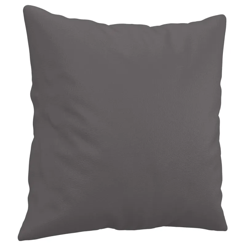 Dvivietė sofa su pagalvėlėmis, pilka, 140cm, dirbtinė oda