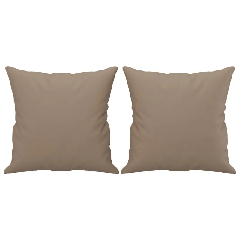 Dvivietė sofa su pagalvėlėmis, kapučino, 120cm, dirbtinė oda