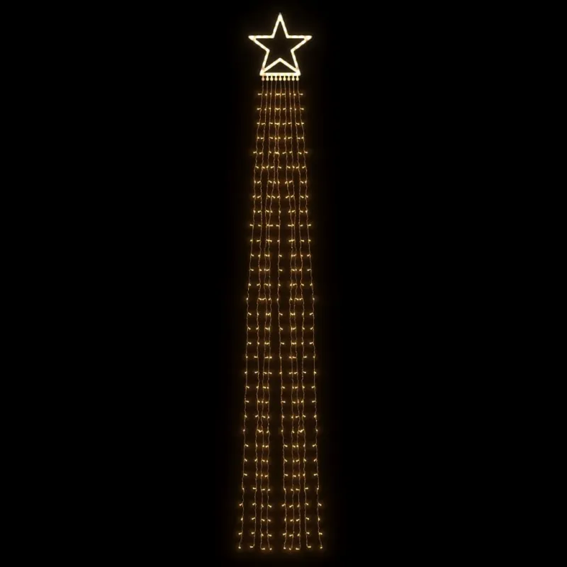 Kalėdų eglutės girlianda, šilta balta, 375cm, 320 LED lempučių