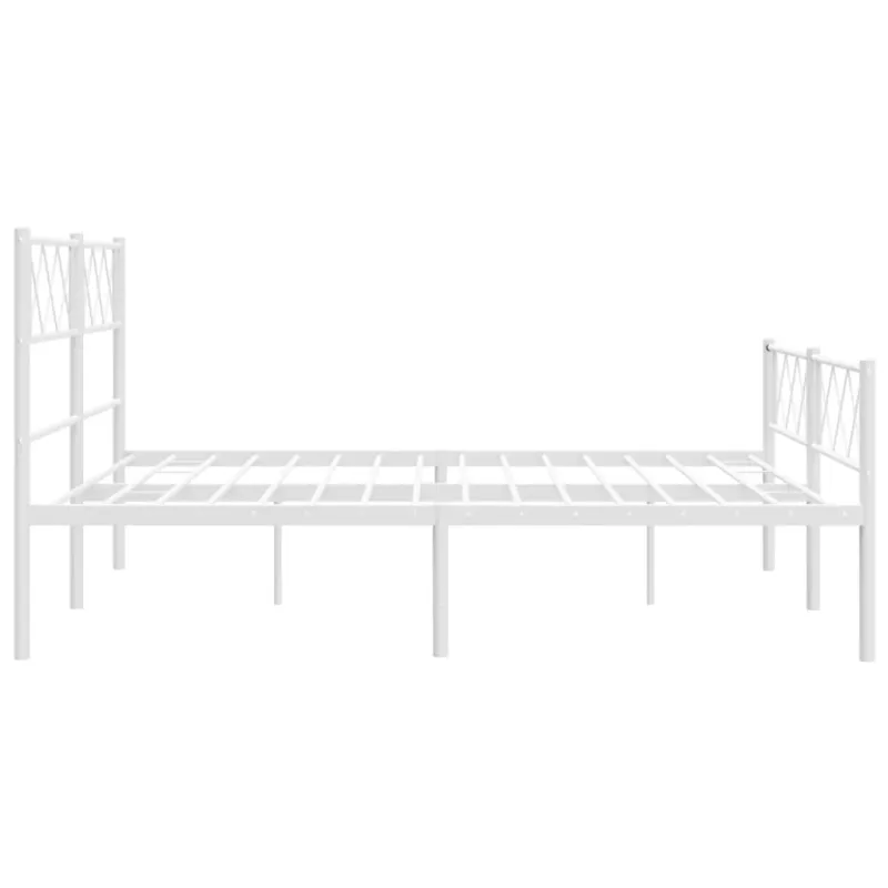 Lovos rėmas su galvūgaliu/kojūgaliu, baltas, 140x190cm, metalas