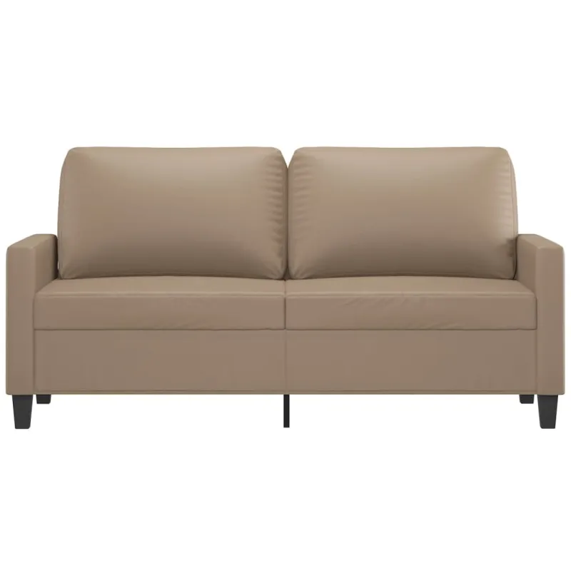 Dvivietė sofa, kapučino spalvos, 140cm, dirbtinė oda