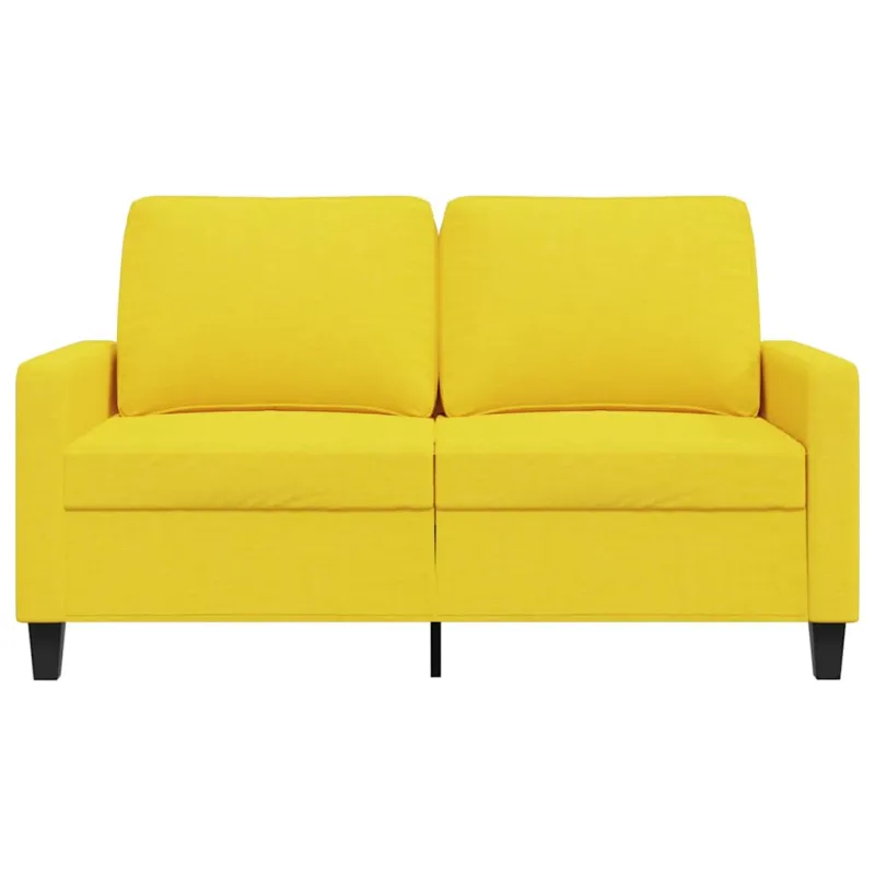 Dvivietė sofa, šviesiai geltonos spalvos, 120cm, audinys