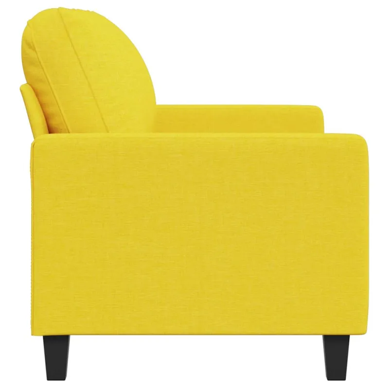Dvivietė sofa, šviesiai geltonos spalvos, 120cm, audinys