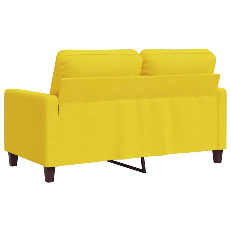 Dvivietė sofa, šviesiai geltonos spalvos, 120cm, audinys