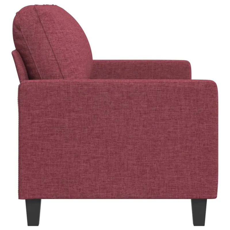 Dvivietė sofa, raudonojo vyno spalvos, 140cm, audinys