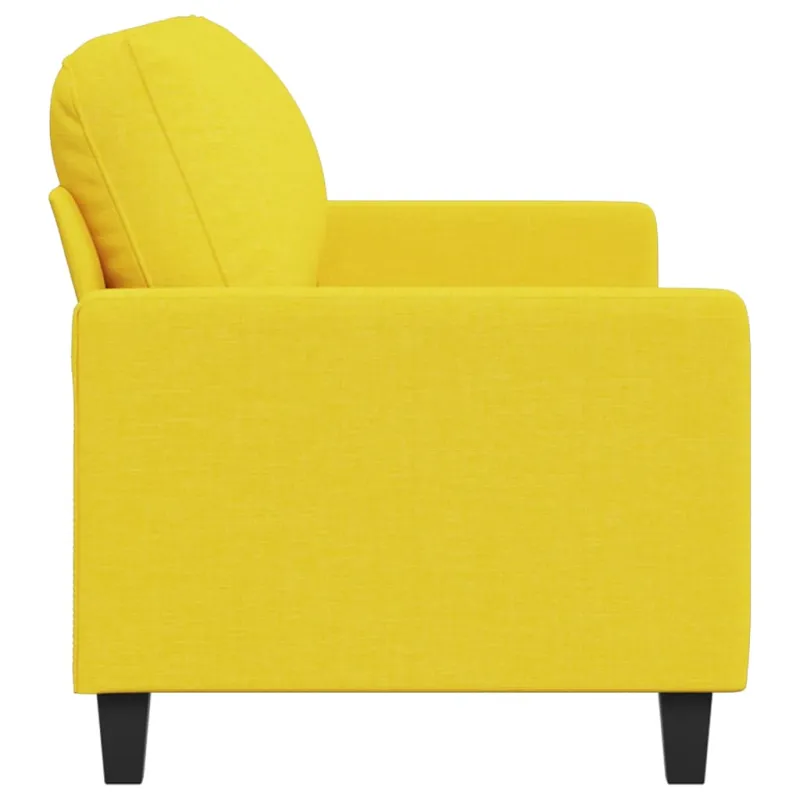 Trivietė sofa, šviesiai geltonos spalvos, 180cm, audinys