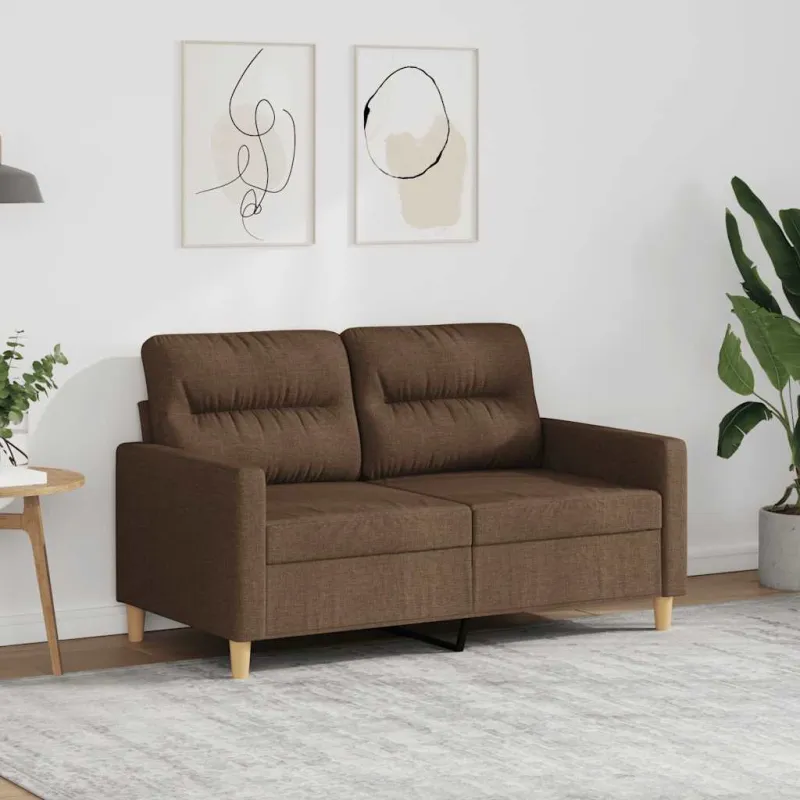 Dvivietė sofa, rudos spalvos, 120cm, audinys