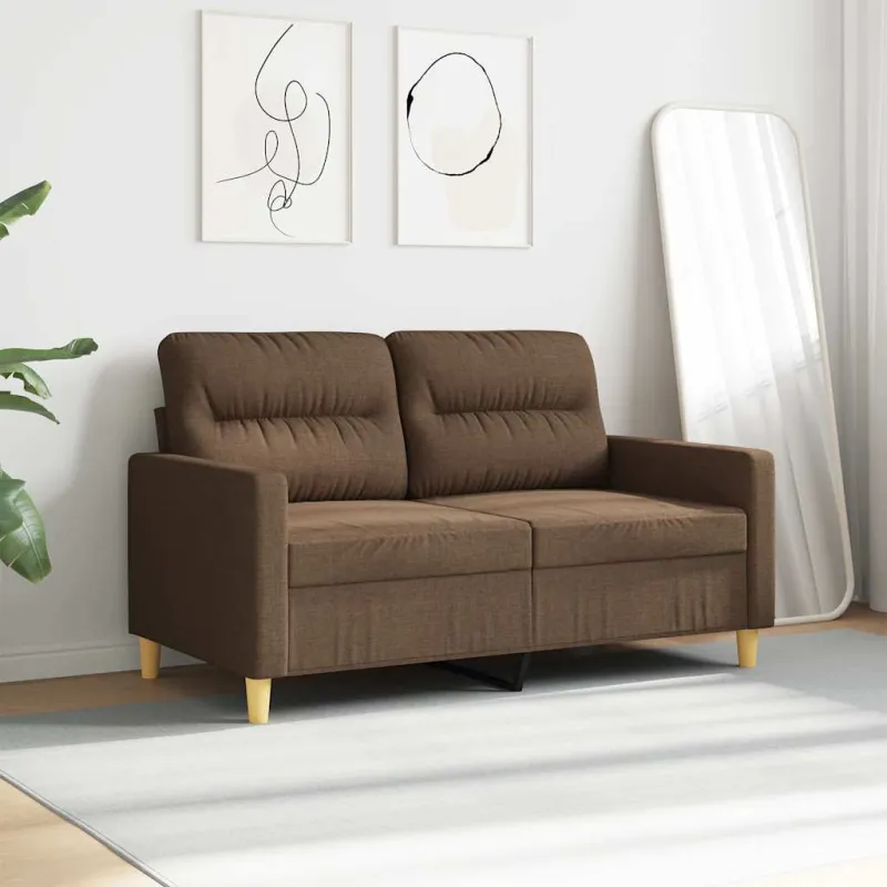 Dvivietė sofa, rudos spalvos, 120cm, audinys