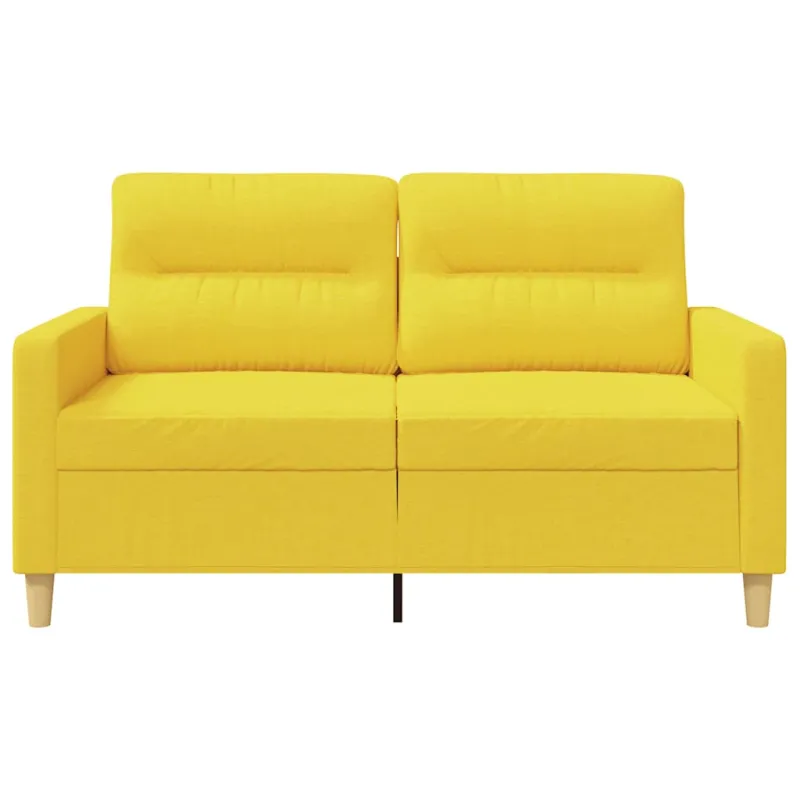 Dvivietė sofa, šviesiai geltonos spalvos, 120cm, audinys