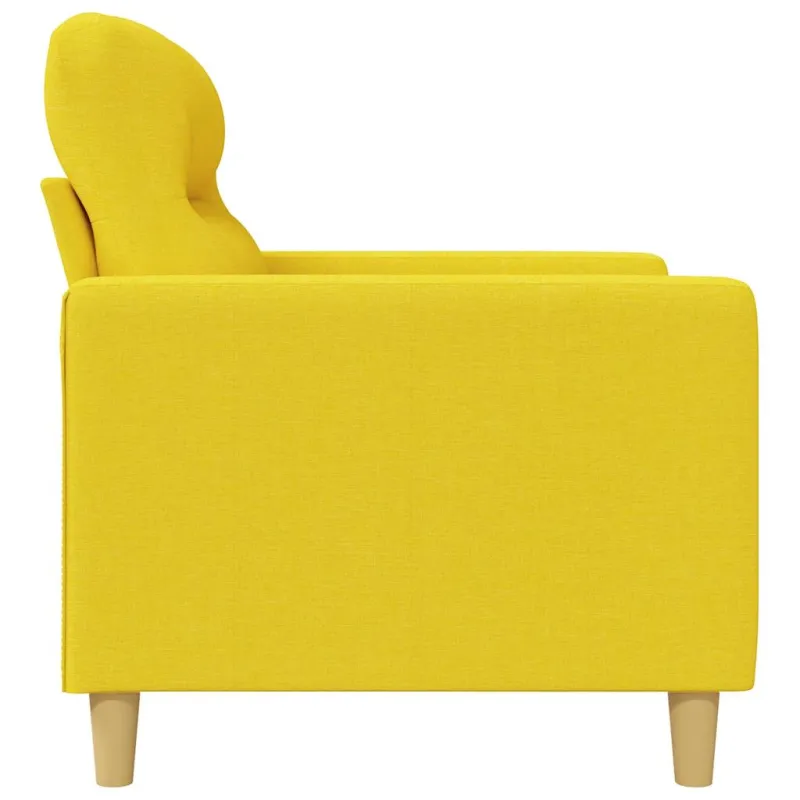 Dvivietė sofa, šviesiai geltonos spalvos, 120cm, audinys