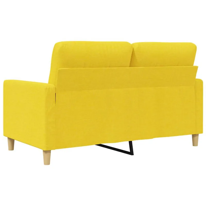 Dvivietė sofa, šviesiai geltonos spalvos, 120cm, audinys