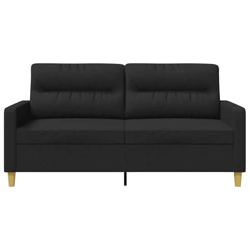 Dvivietė sofa, juodos spalvos, 140cm, audinys