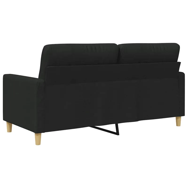 Dvivietė sofa, juodos spalvos, 140cm, audinys