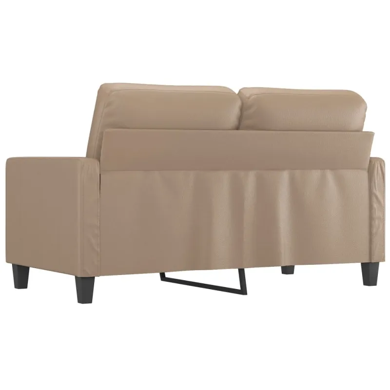 Dvivietė sofa, kapučino spalvos, 120cm, dirbtinė oda